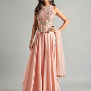 Pastel Peachy Palazzo  Dress